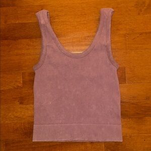 Womens Mauve Fitted Support Tank Top / Lightweight Full Length Sleep Bra